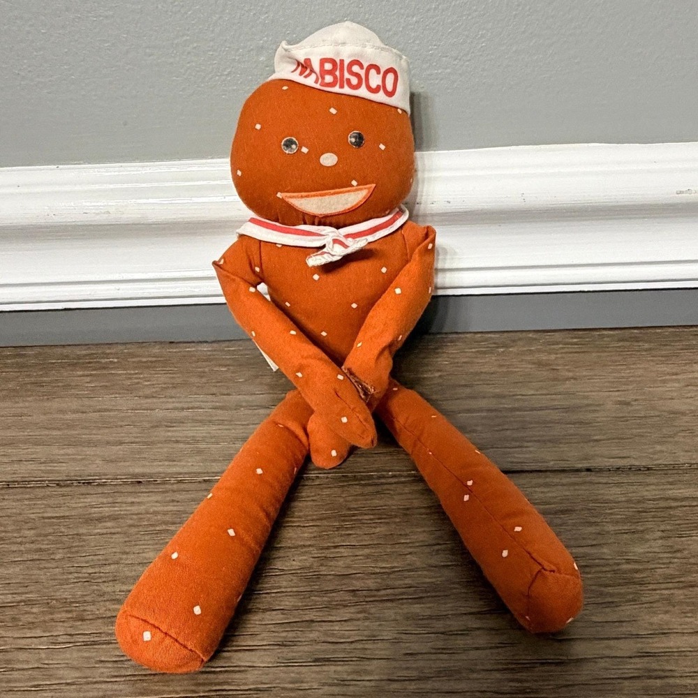 1983 Nabisco Mister Salty Pretzel Character Plush Advertising Mascot Doll